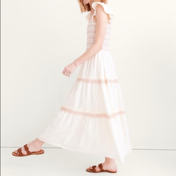 Madewell Lucie Smocked Tiered Midi Dress! - Picture 2 of 5